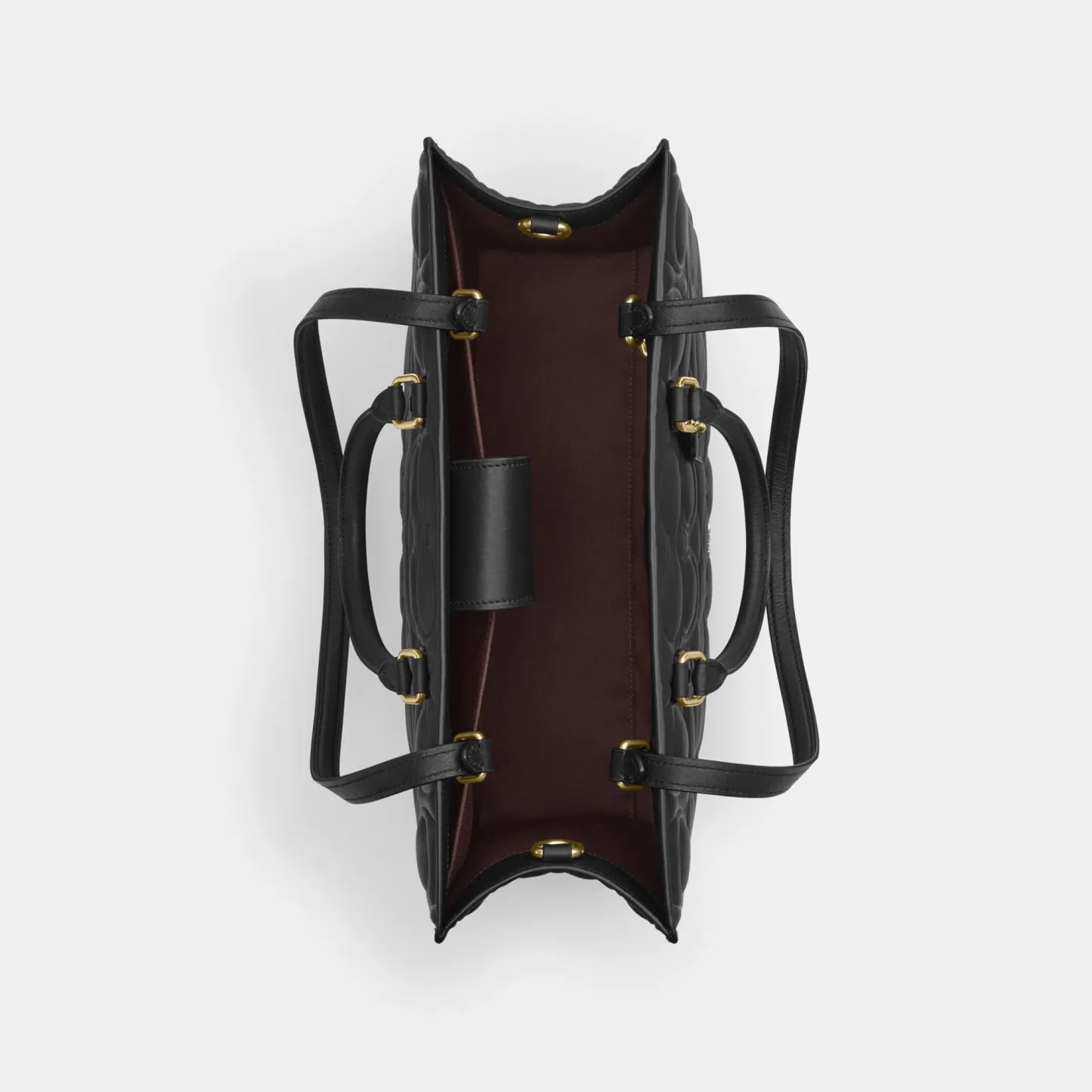 Maggie Tote Bag In Signature Leather - IMBLK - view 6