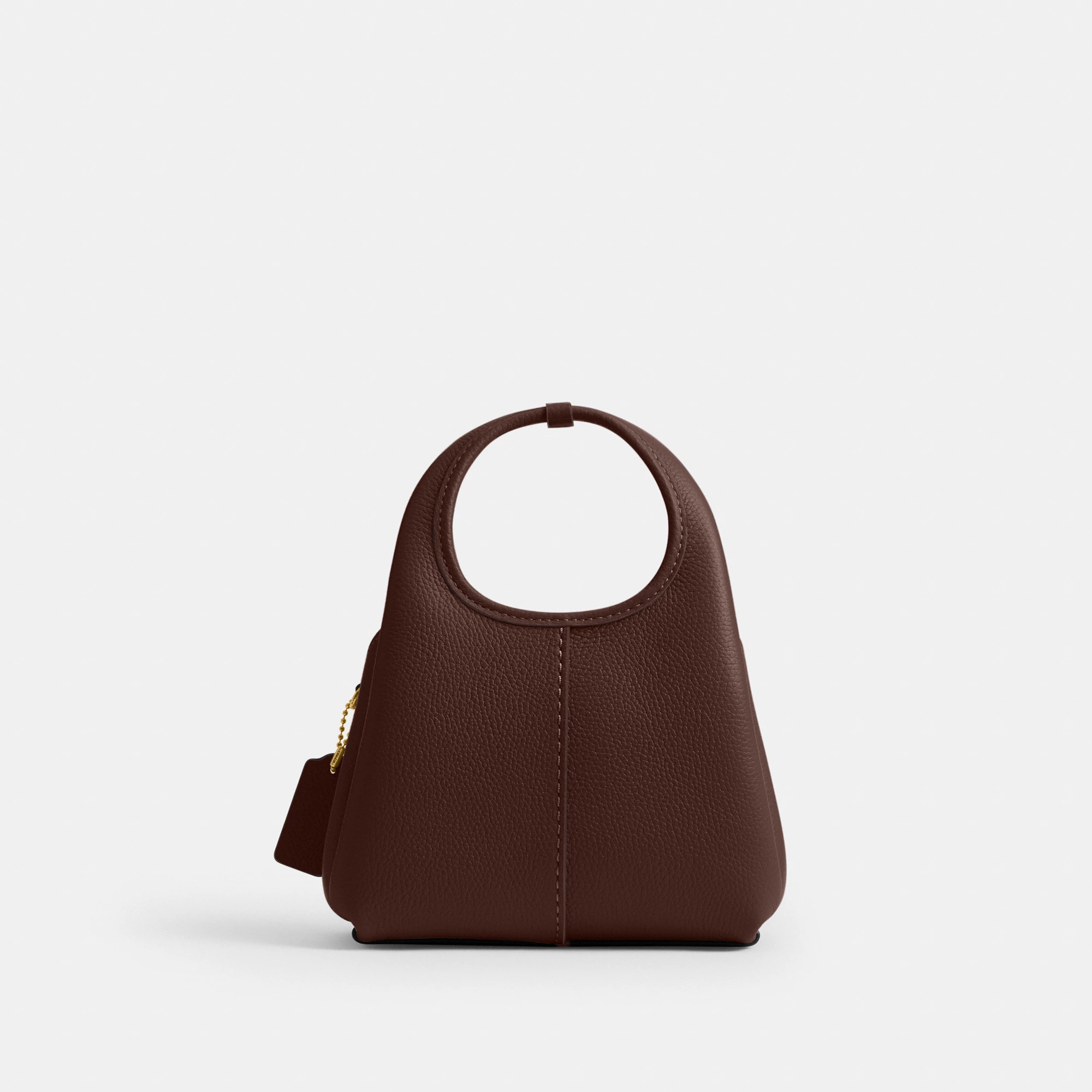 COACH®,Lana Shoulder Bag 19,Leather,Crossbody,Metal,Logo,Shoulder Guard,Brass,Casual,Brown,Back View