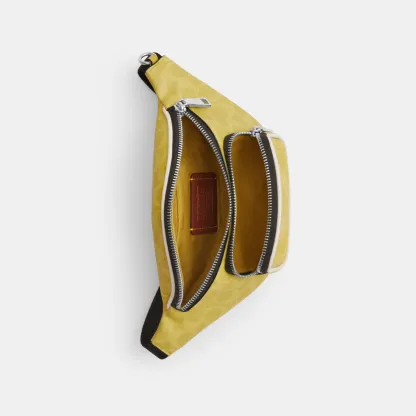 COACH®,Travis Belt Bag 30 In Signature Canvas,,Inside View,Top View