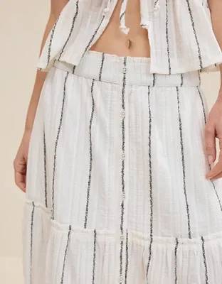 Aerie Beach Texture Maxi Skirt - Soft Muslin
