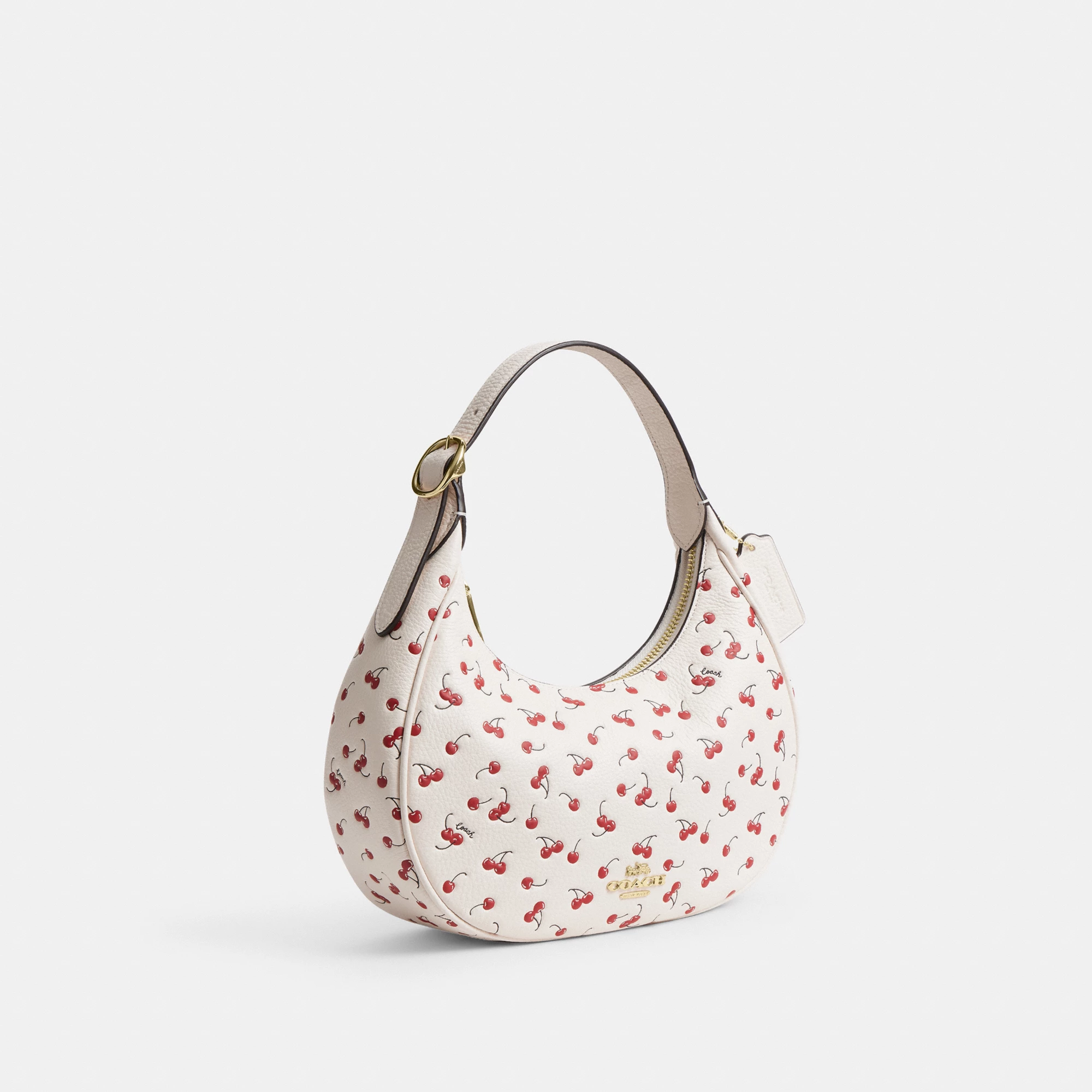 COACH®,Emily Shoulder Bag With Cherry Print,,Angle View