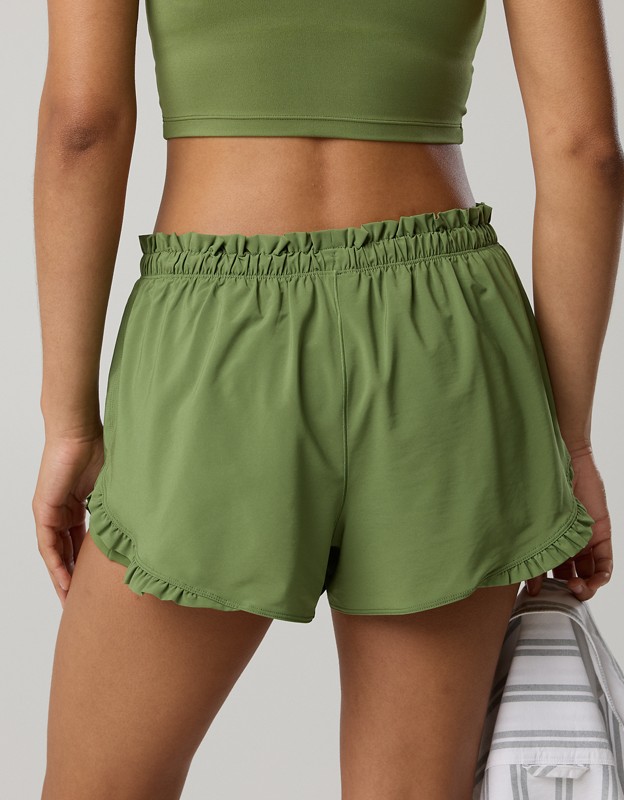 OFFLINE By Aerie 2" Ruffle Hot Stuff Short - Olive Moss