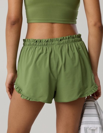 OFFLINE By Aerie 2" Ruffle Hot Stuff Short - Olive Moss