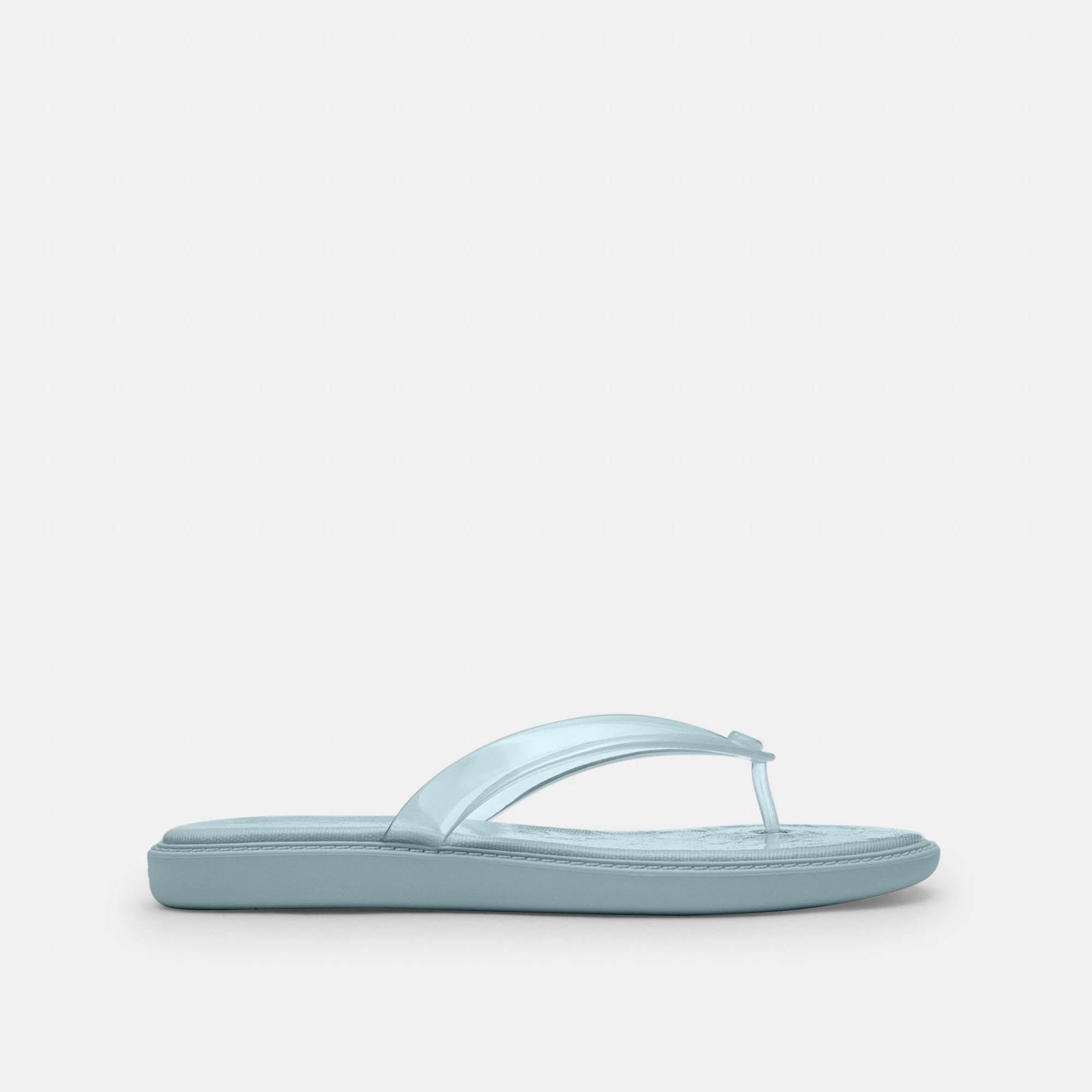 COACH®,Jelly Flip Flop In Signature,,Angle View