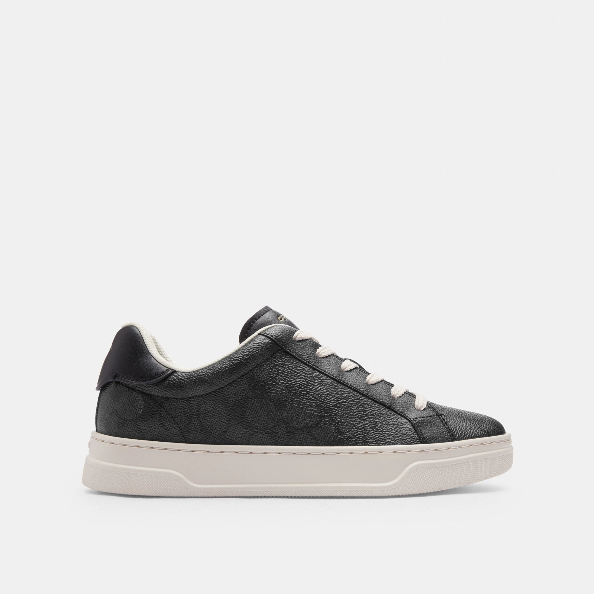 COACH®,High Line Sneaker In Signature Canvas,EVA,Canvas,Leather,Casual,Fabric,Logo,Pull Tab,Casual,,Angle View