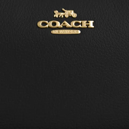 COACH®,Teri Shoulder Bag,Shoulder Bag,Chain Detail,Metal,Logo,Casual,Black,Closer View