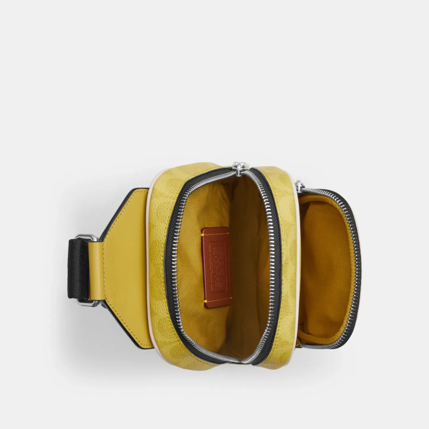 COACH®,Racer Sling Pack In Signature Canvas,,Inside View,Top View