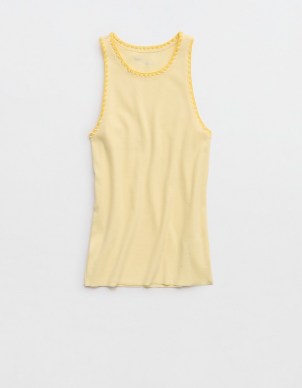 Aerie High Neck Tank Top - Citron