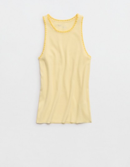 Aerie High Neck Tank Top - Citron