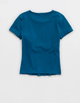OFFLINE By Aerie Real Me XTRA T-Shirt - Twilight Blue
