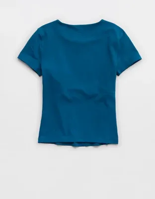 OFFLINE By Aerie Real Me XTRA T-Shirt - Twilight Blue