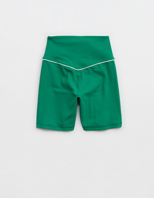 OFFLINE By Aerie Real Me XTRA High Waisted 5" Rib Piping Bike Short - Pine