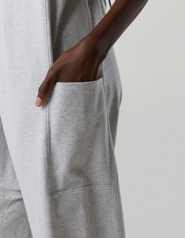 OFFLINE By Aerie OG Cotton Racerback Jumpsuit - Medium Heather Gray