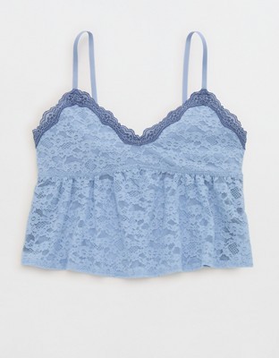 Show Off Vintage Lace Bra Top - Monaco Blue