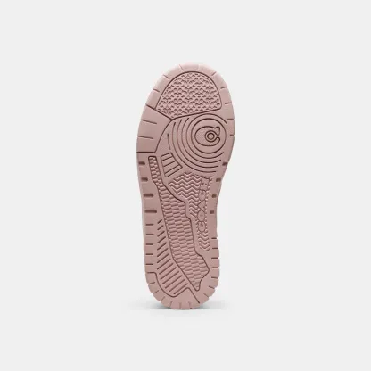 COACH®,Soho Sneaker With Signature Jacquard Canvas,Rubber,Cotton,Recycled Polyester,Polyester,Leather,EVA,Casual,Low Top,F...,Blush,Outsole View