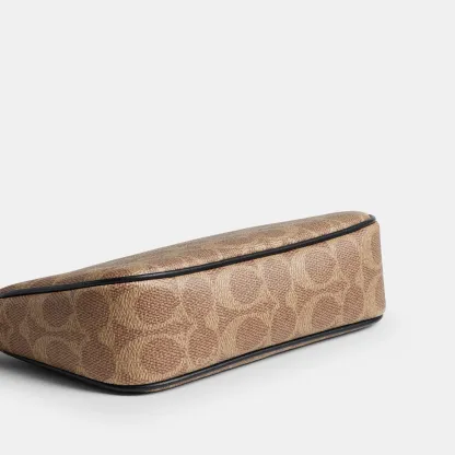 COACH®,Nolita 19 In Signature Canvas,Canvas,Shoulder Bag,Metal,Casual,Brown,Outsole View