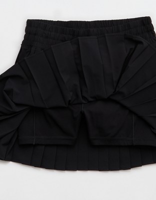 OFFLINE By Aerie Pleated Mini Skort - True Black