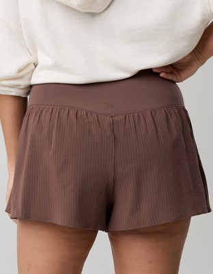 OFFLINE By Aerie Real Me Seersucker Crossover Flowy Short - Relic