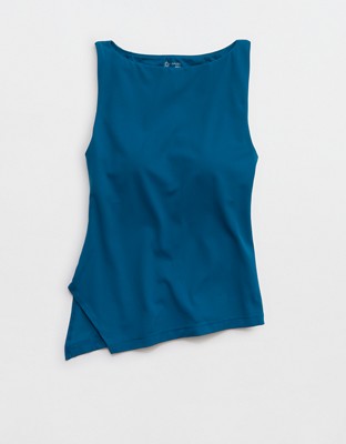 OFFLINE By Aerie Real Me XTRA Asymmetrical Tank Top - Twilight Blue