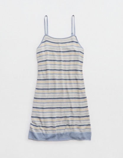 Aerie Lurex Sweater Dress - Monaco Blue