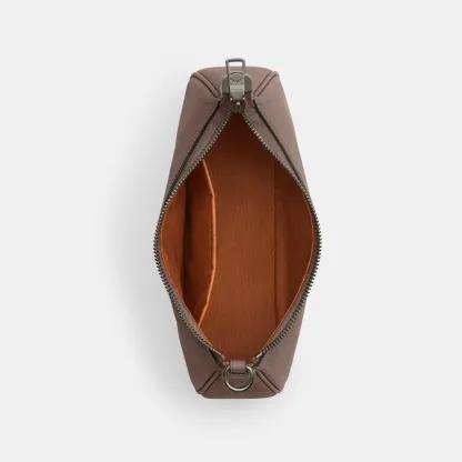 COACH®,Teri Shoulder Bag,Shoulder Bag,Chain Detail,Metal,Logo,Casual,Brown,Inside View,Top View