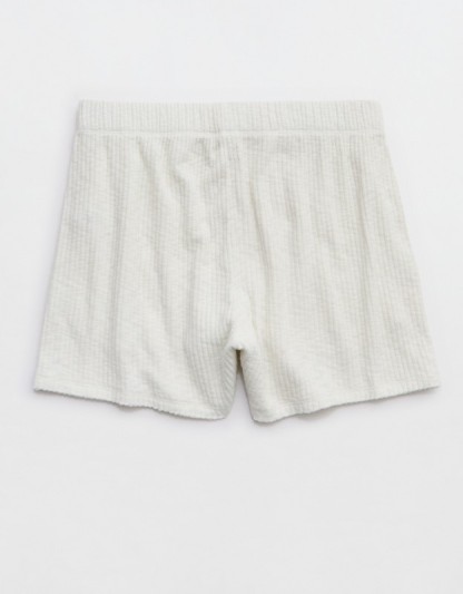 Aerie Textured Rib Short - Soft Muslin