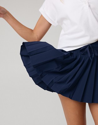 OFFLINE By Aerie Pleated Mini Skort - Royal Navy