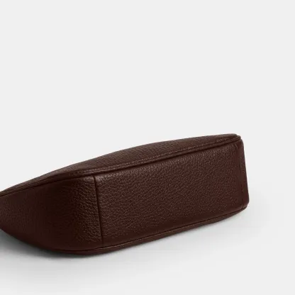 COACH®,Teri Mini Crossbody Bag,Leather,Recycled Polyester,Crossbody,Logo,Adjustable,Compact,Gold Metal,Casual,Brown,Outsole View