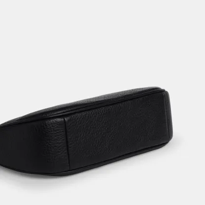 COACH®,Teri Mini Crossbody Bag,Leather,Recycled Polyester,Crossbody,Logo,Adjustable,Compact,Gold Metal,Casual,Black,Outsole View