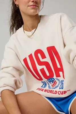 FWC26™ OFFLINE By Aerie Cloud Fleece Oversized Crewneck Sweatshirt - Natural