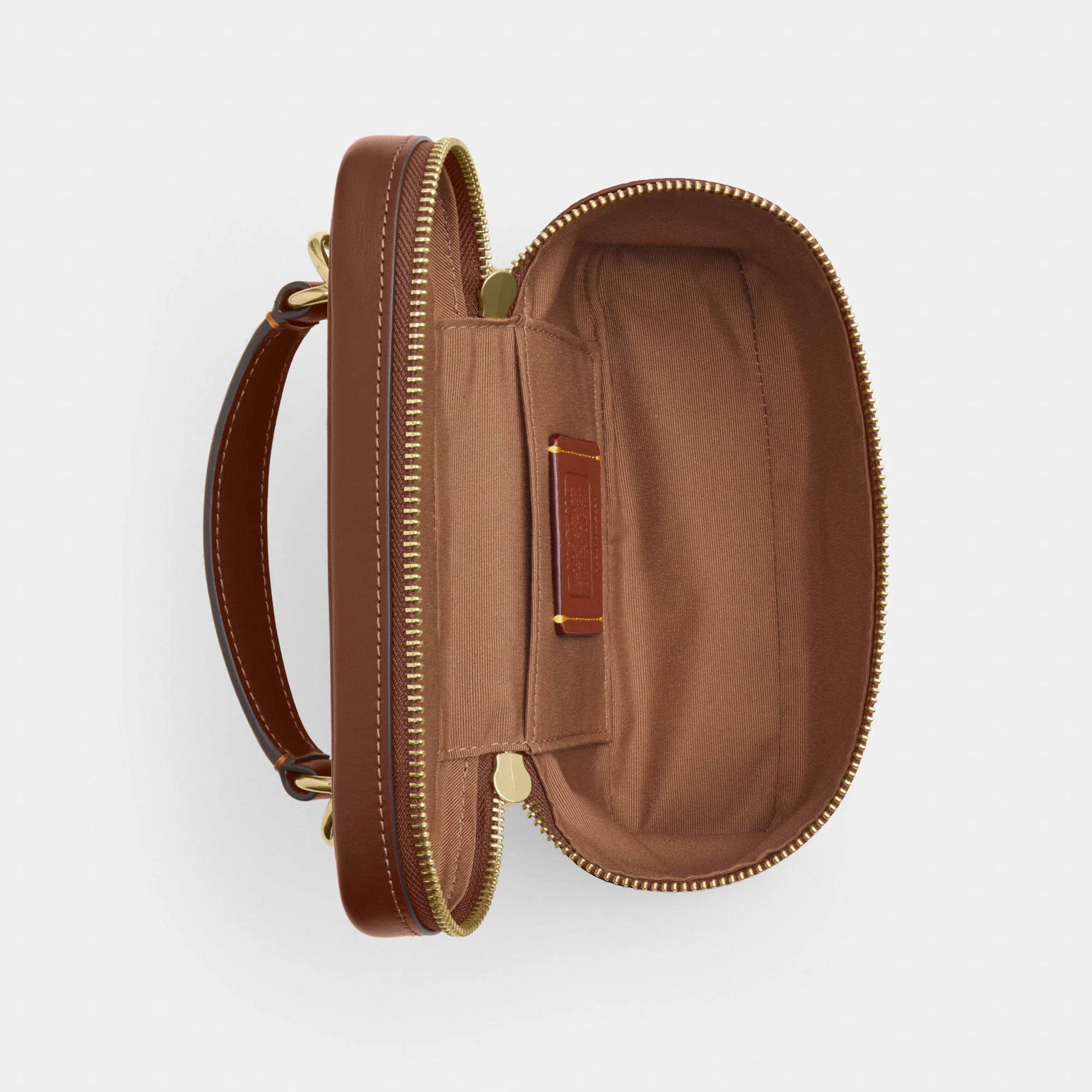 COACH®,Rainer Crossbody Bag 18 In Signature Canvas,Canvas,Recycled Polyester,Leather,Crossbody,Logo,Adjustable,Sustainable...,Brown,Inside View,Top View