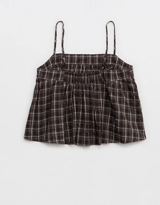 Aerie Seersucker Cami Top - Deep Earth