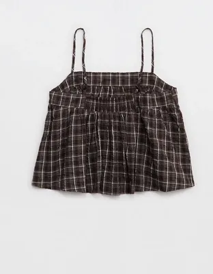 Aerie Seersucker Cami Top - Deep Earth