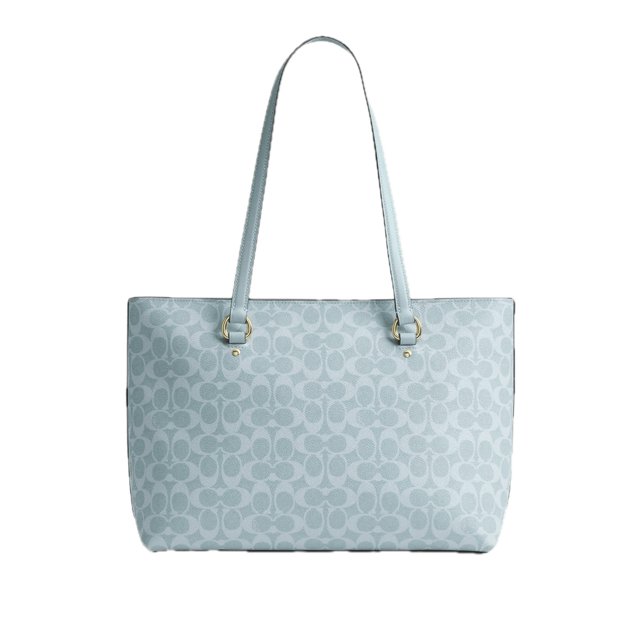 Coach Women's Station Tote Bag In Signature Canvas - IM/Light Blue Signature - view 4