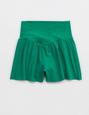 OFFLINE By Aerie Real Me Crossover Flowy Short - Pine