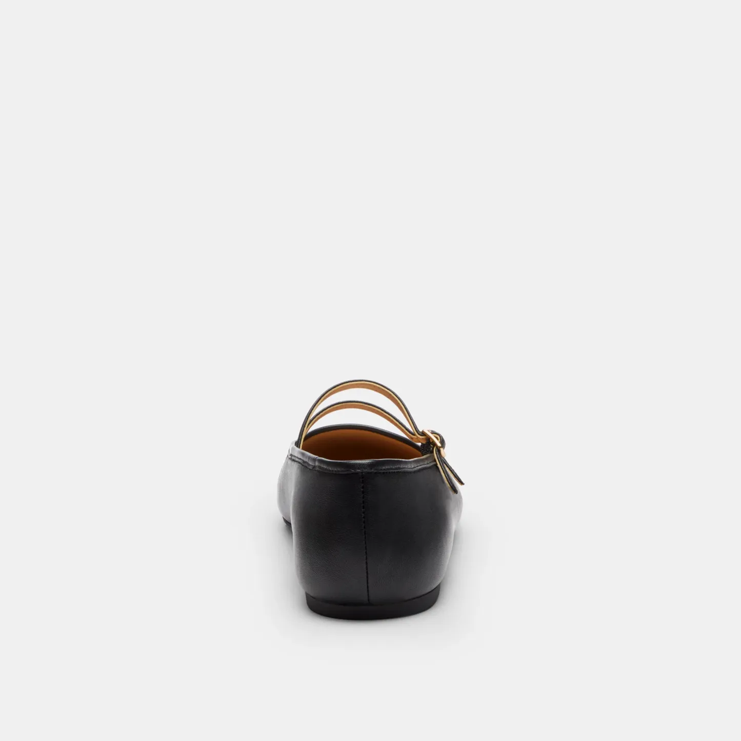 COACH®,Double Buckle Mary Jane,Leather,Rubber,Flats,Cushioned,Traction,Casual,Black,Alternate View