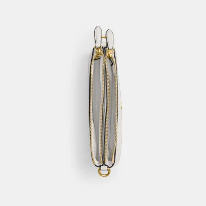COACH®,Audrey Crossbody Bag,Recycled Polyester,Leather,Lining Recycled Polyester,Shoulder Bag,Metal Material,Metal,Pendant...,White,Inside View,Top View