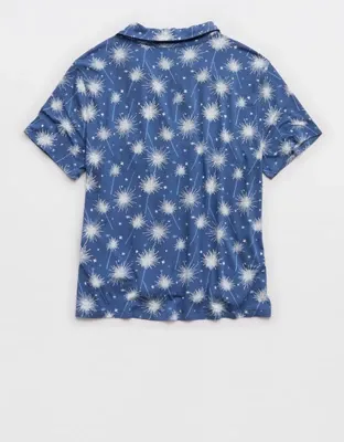 Aerie Real Soft® Short Sleeve Pajama Shirt - Horizon Sky