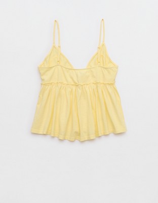Aerie Happiest Babydoll Tank Top - Citron
