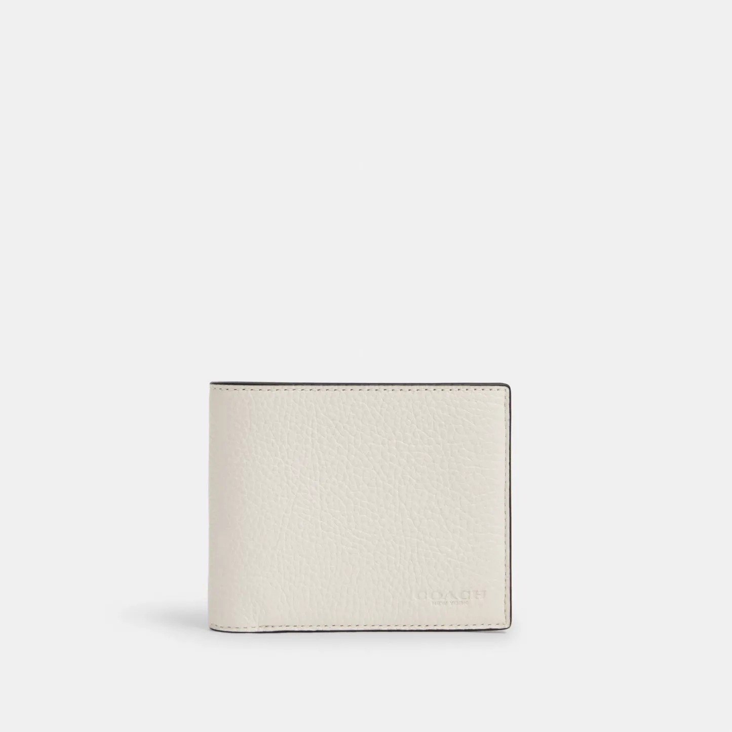 COACH®,3-In-1 Wallet,Leather,Bi Fold,Casual, Father's Day,Cream,Front View