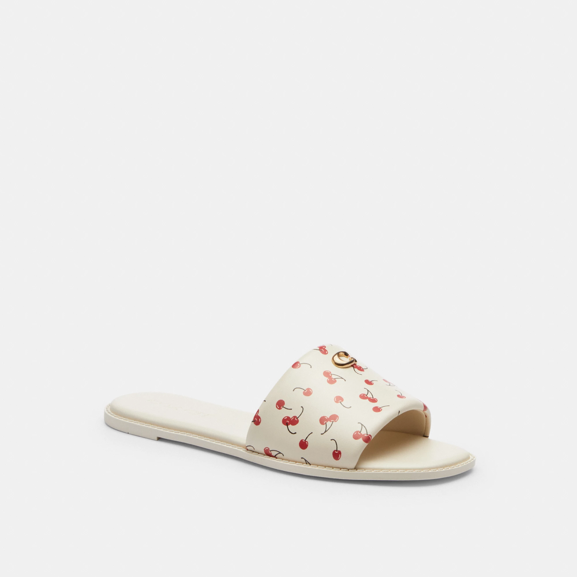 COACH®,Holly Sandal With Cherry Print,,Front View