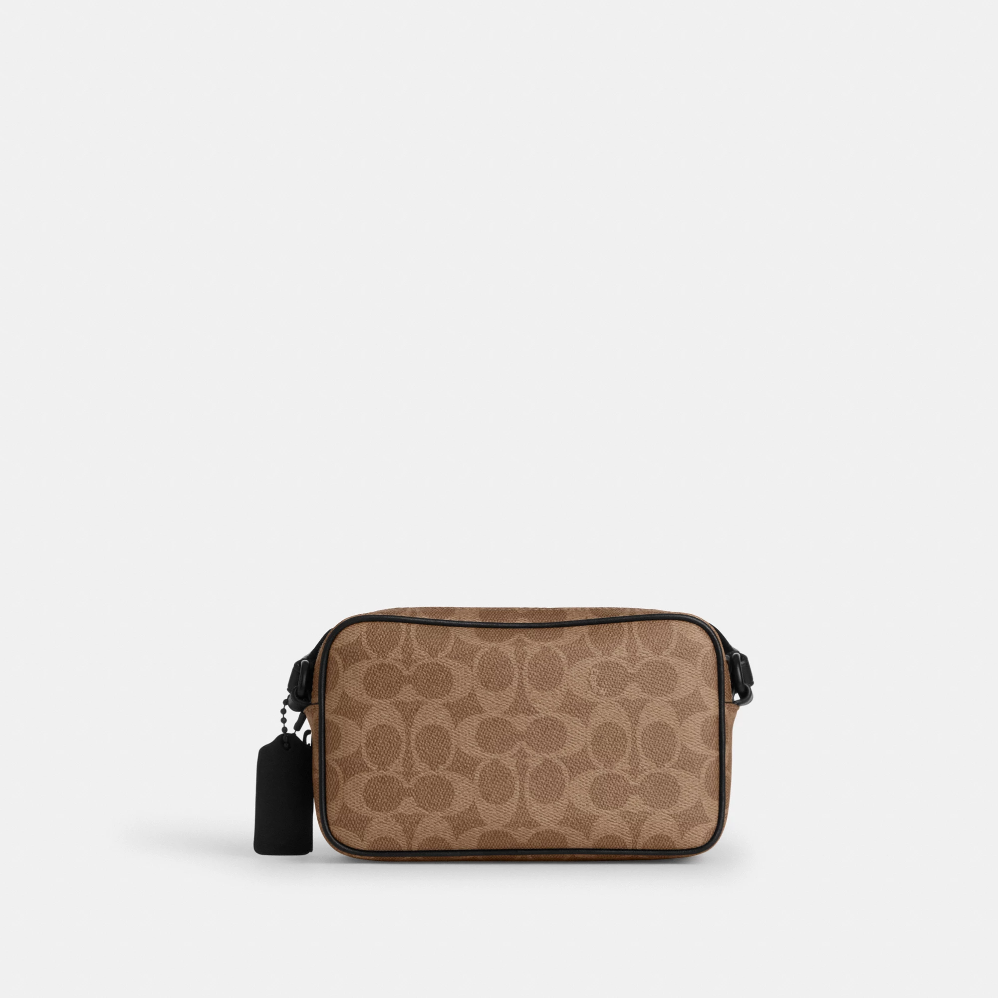 COACH®,Colton Crossbody Bag 19 In Signature Canvas,Canvas,Recycled Polyester,Polyester,Leather,Crossbody,Adjustable,Casual,Brown,Back View