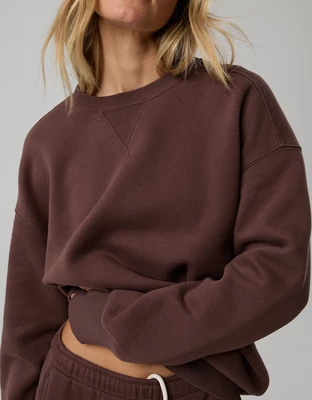 OFFLINE By Aerie Cloud Fleece Oversized Crewneck Sweatshirt - Relic