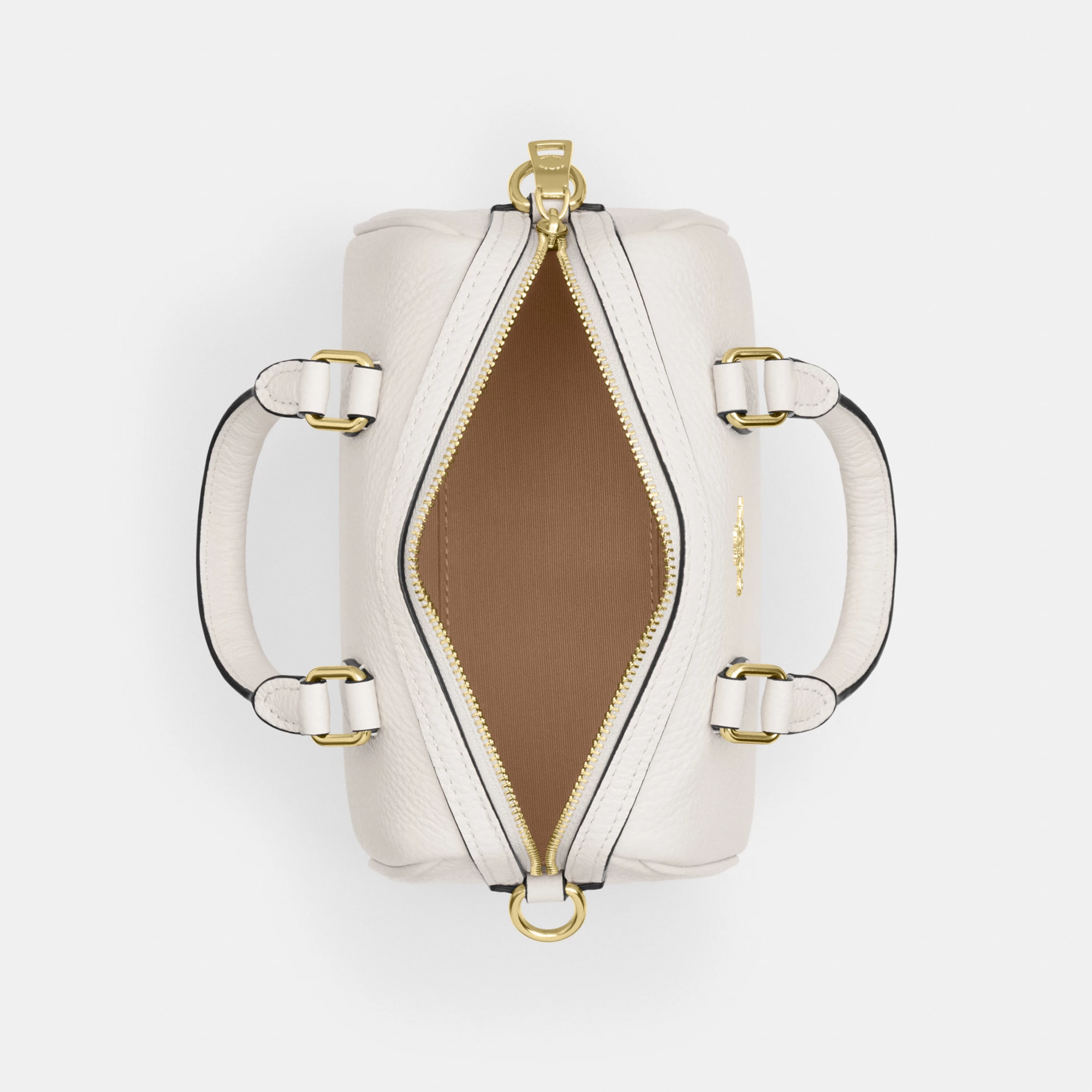 COACH®,Mini Rowan Crossbody Bag,Crossbody,Logo,Metal,Casual,White,Inside View,Top View