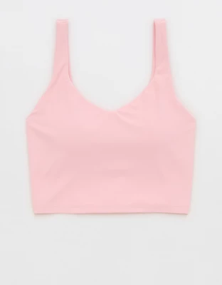 OFFLINE By Aerie Real Me Low Key Longline Sports Bra - Club Pink