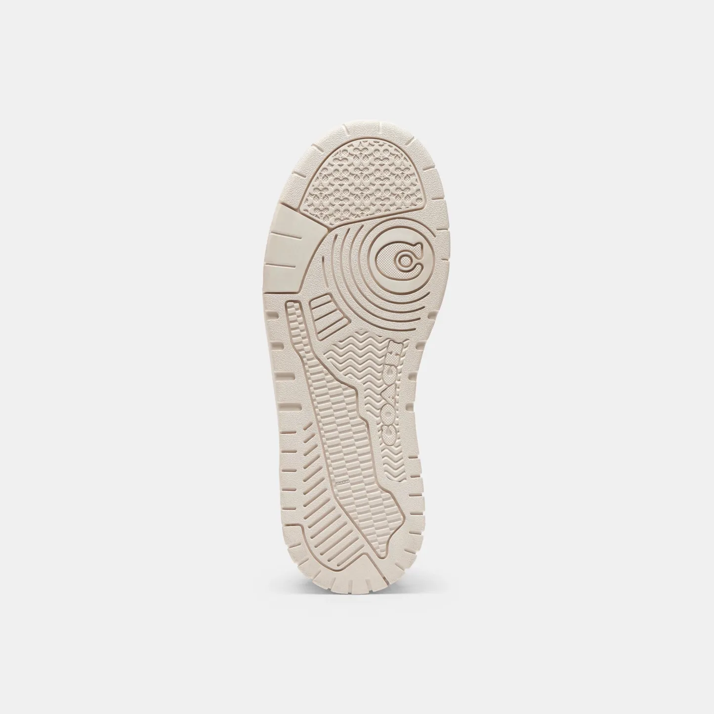 COACH®,Soho Sneaker In Crystal Signature Jacquard,Rubber,Casual,Fabric,Logo,Rhinestones,Pull Tab,Casual,Brown,Outsole View