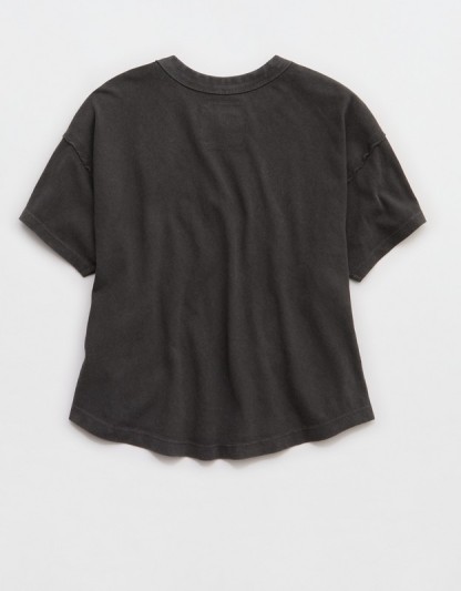 Aerie Summer Breeze Cropped T-Shirt - Dark Gray