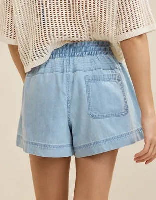 Aerie Woven Pull-On Short - Light Blue