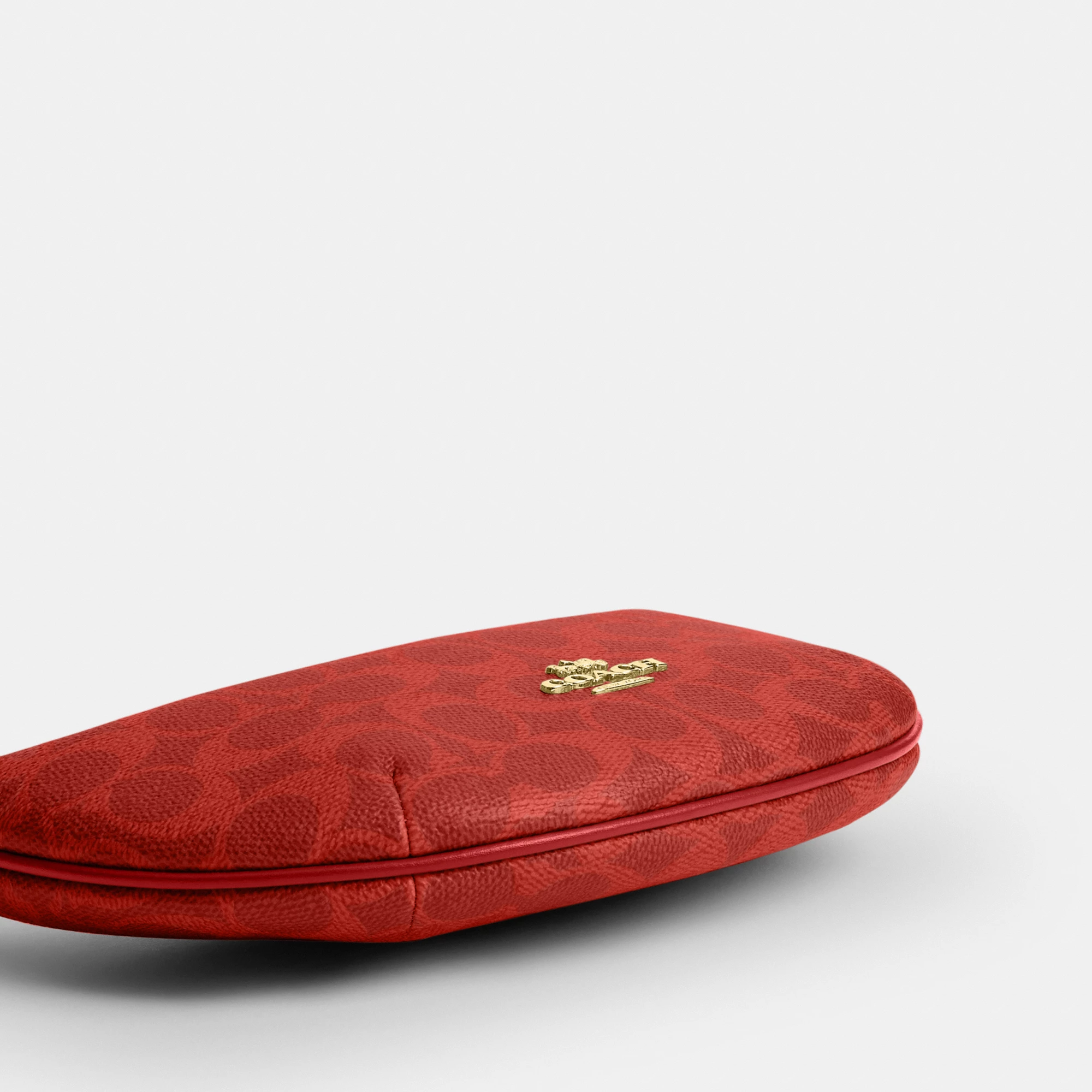 COACH®,Mini Payton Bag In Signature Canvas,Lining Leather,Polyester,Leather,Canvas,Lining Recycled Polyester,Recycled Poly...,Red,Outsole View