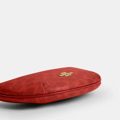 COACH®,Mini Payton Bag In Signature Canvas,Lining Leather,Polyester,Leather,Canvas,Lining Recycled Polyester,Recycled Poly...,Red,Outsole View